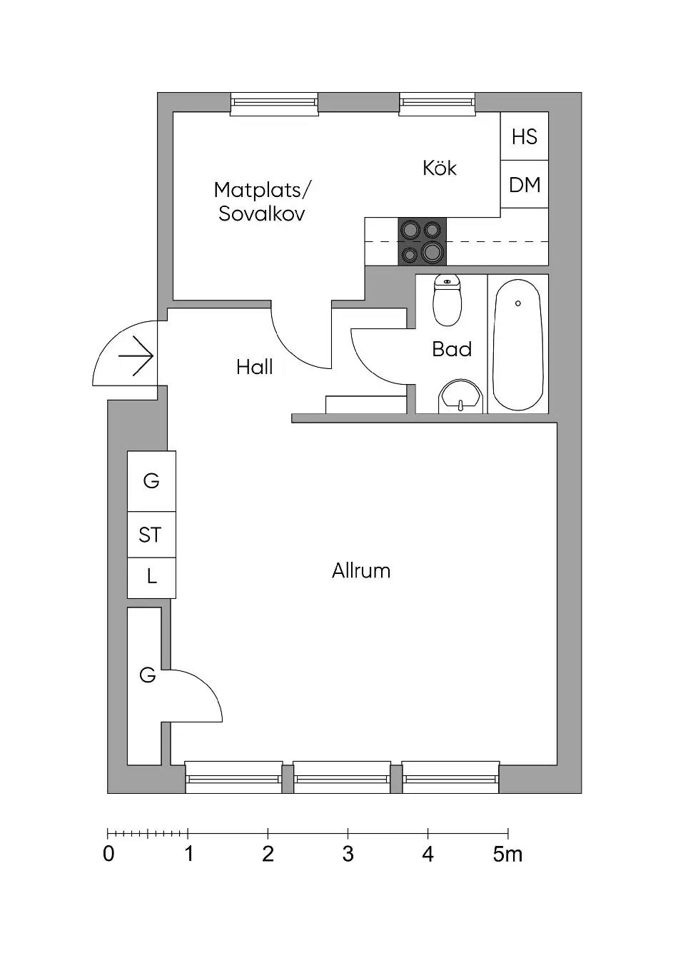 Floor plan for Kinnekullevägen 30A