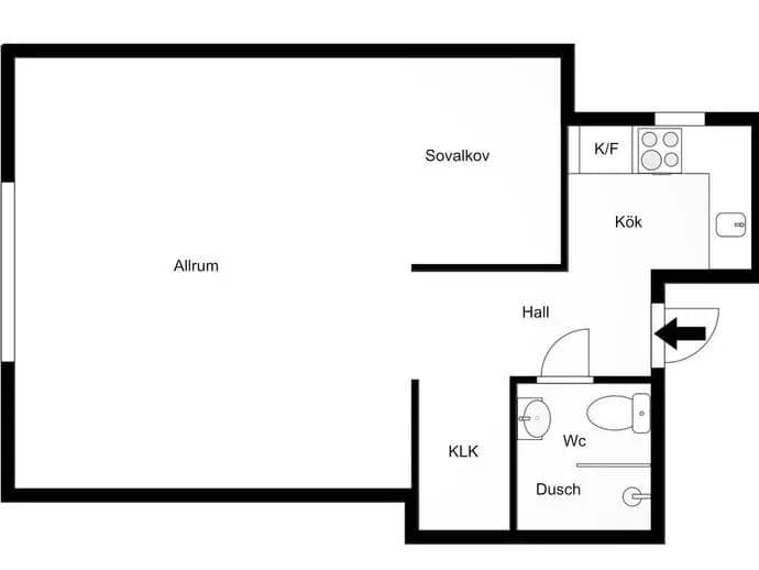 Planritning för Torsgatan 25A