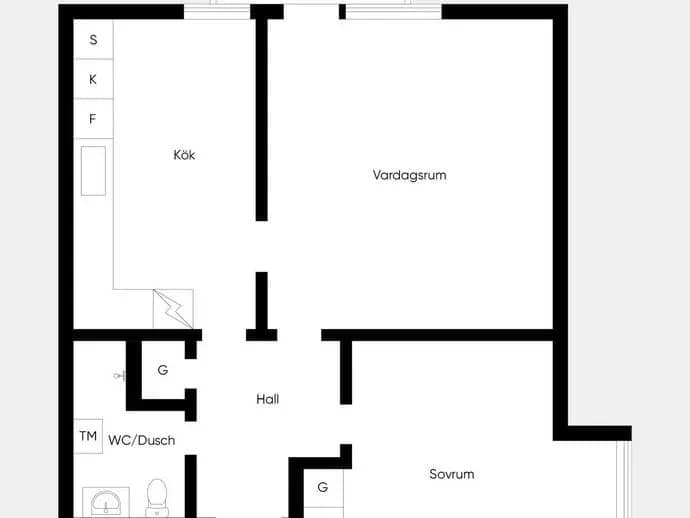 Floor plan for Mossvägen 3