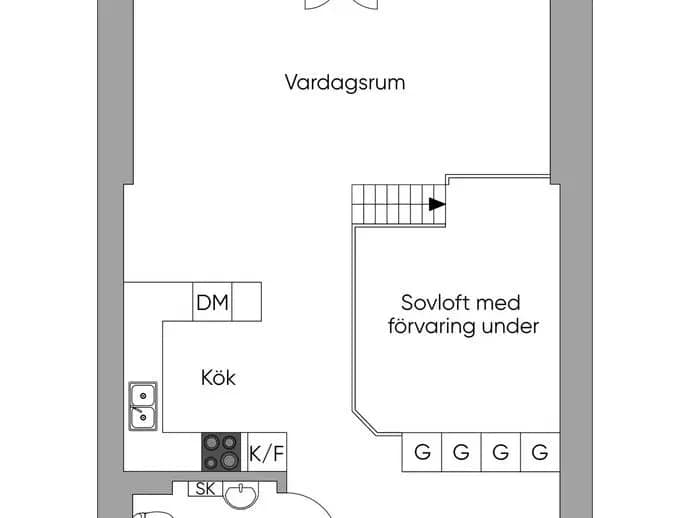 Floor plan for Kasernhöjden 13B