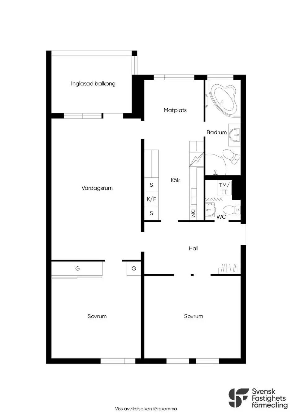 Planritning för Benvägen 14