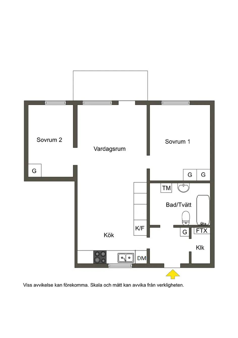 Floor plan for Sagoslingan 7B