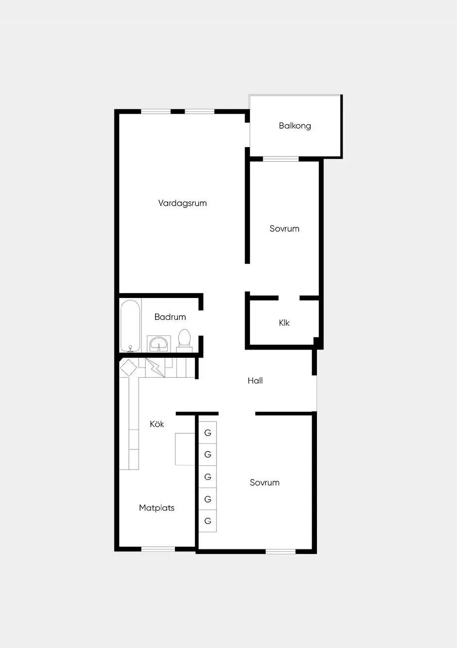 Floor plan for Myrstadavägen 15C