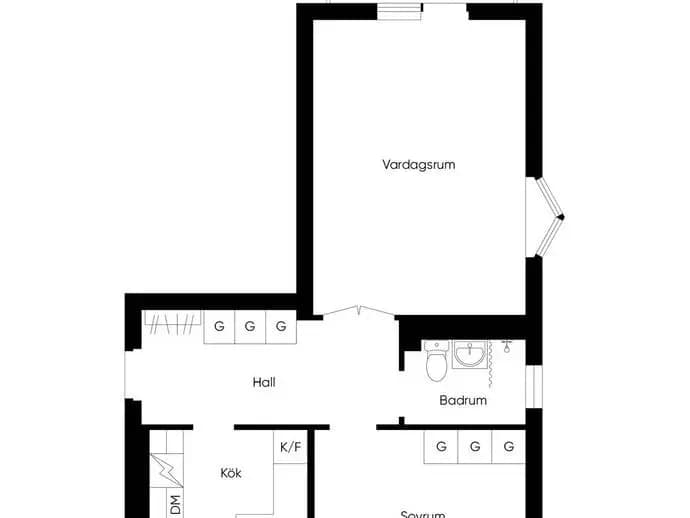Planritning för Haga parkgata 19A