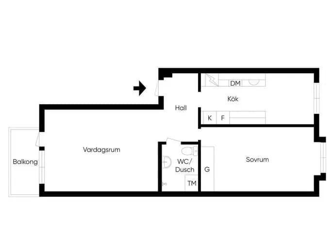 Floor plan for Smedstugugatan 6