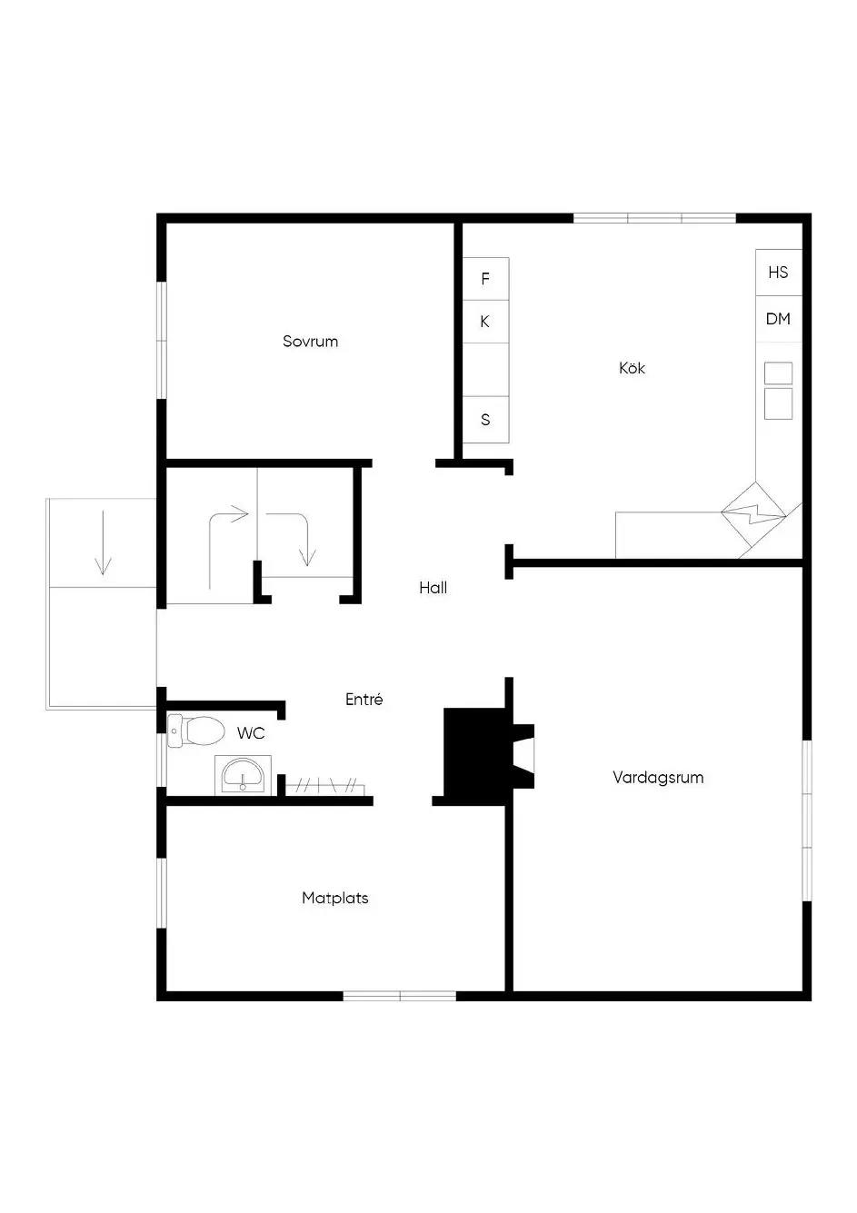 Floor plan for Älvängsgatan 18