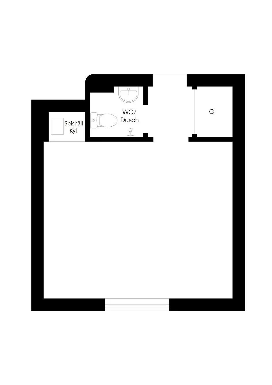Planritning för Brändströmsgatan 19 B