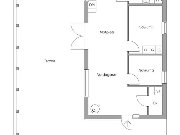 Planritning för Tännstrand 42