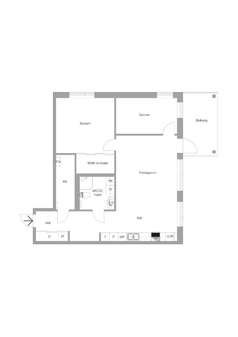 Floor plan for Envägen 4