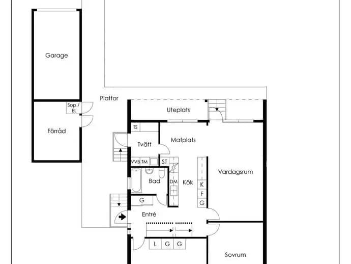 Planritning för Bellisgången 4