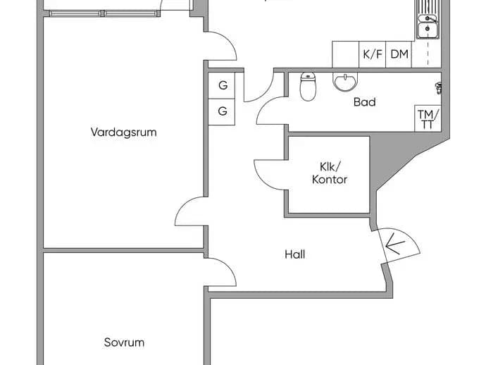 Planritning för Vallavägen 185