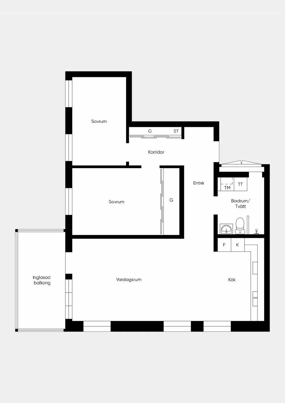 Planritning för Västra hällstorpsvägen 39