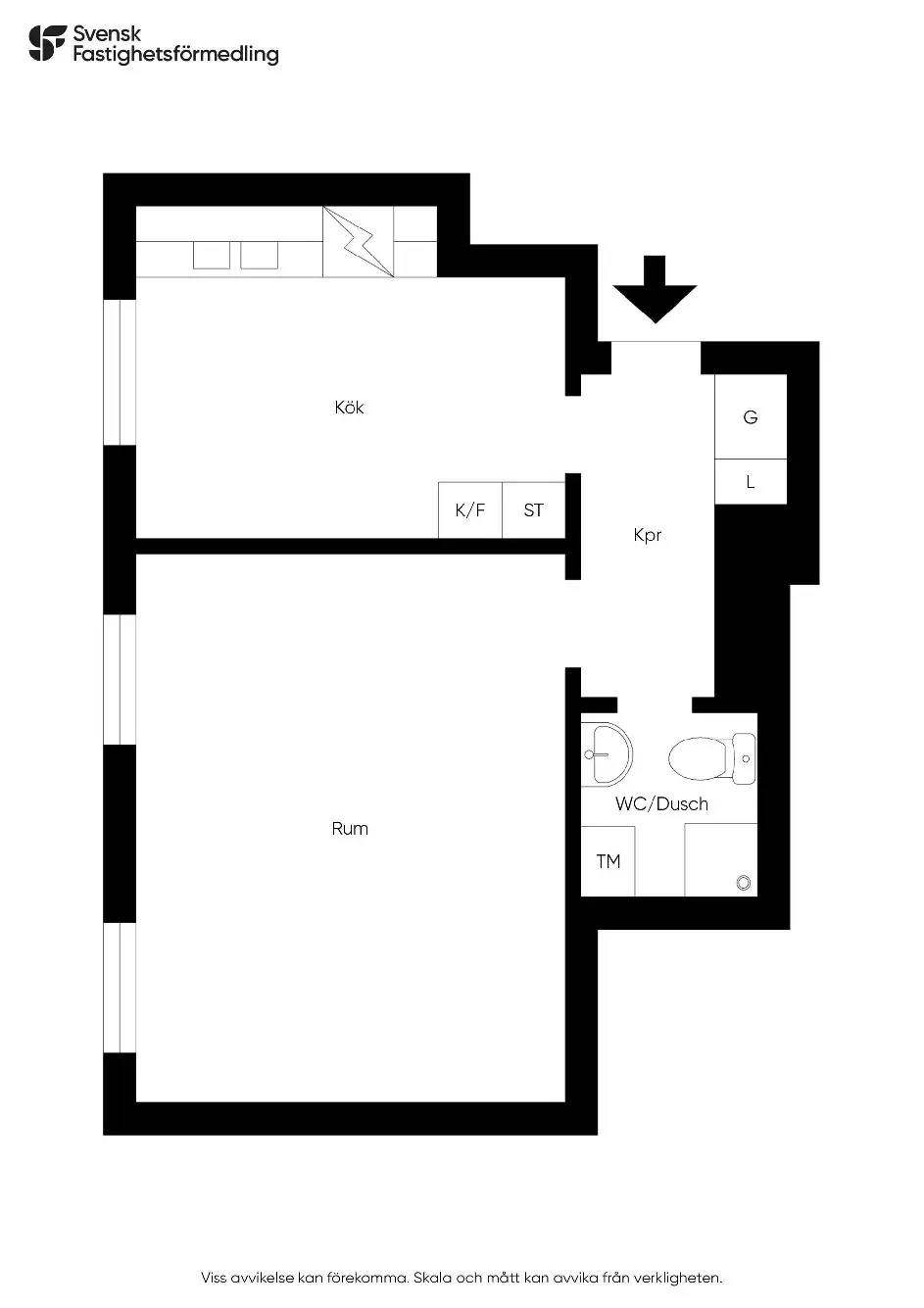 Planritning för Stockholmsvägen 11A