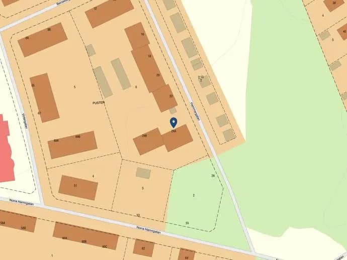 Planritning för Hammargatan 24B
