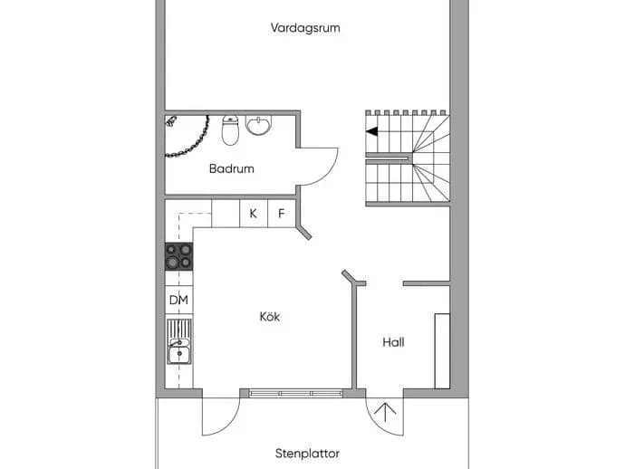 Planritning för Sidstigen 14
