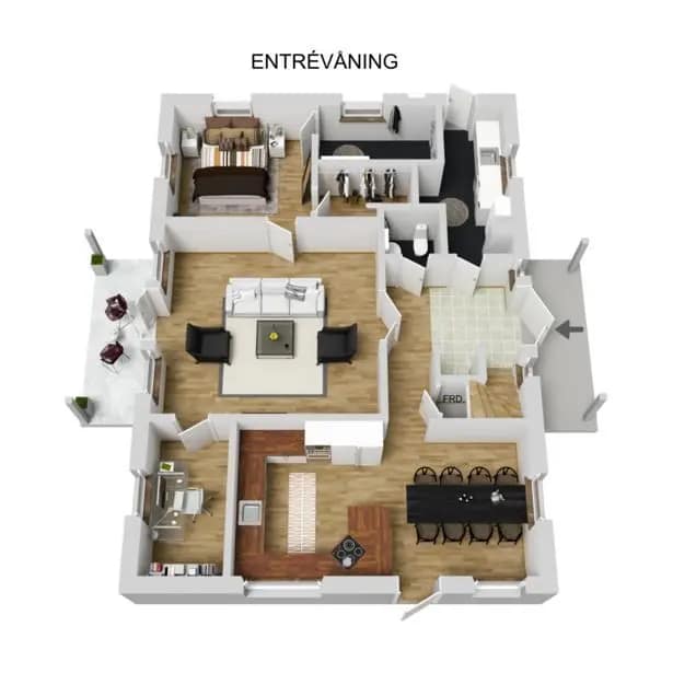 Planritning för Britta Hazelius väg 45
