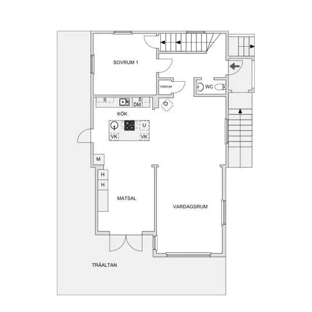 Planritning för Andra kvillängsvägen 10