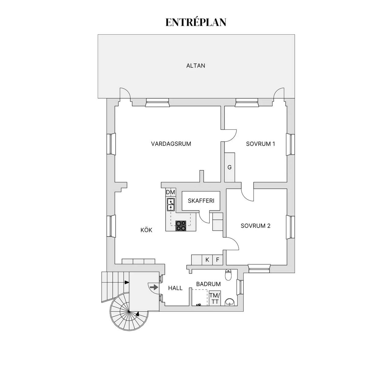 Floor plan for Trättebäcksliden 1