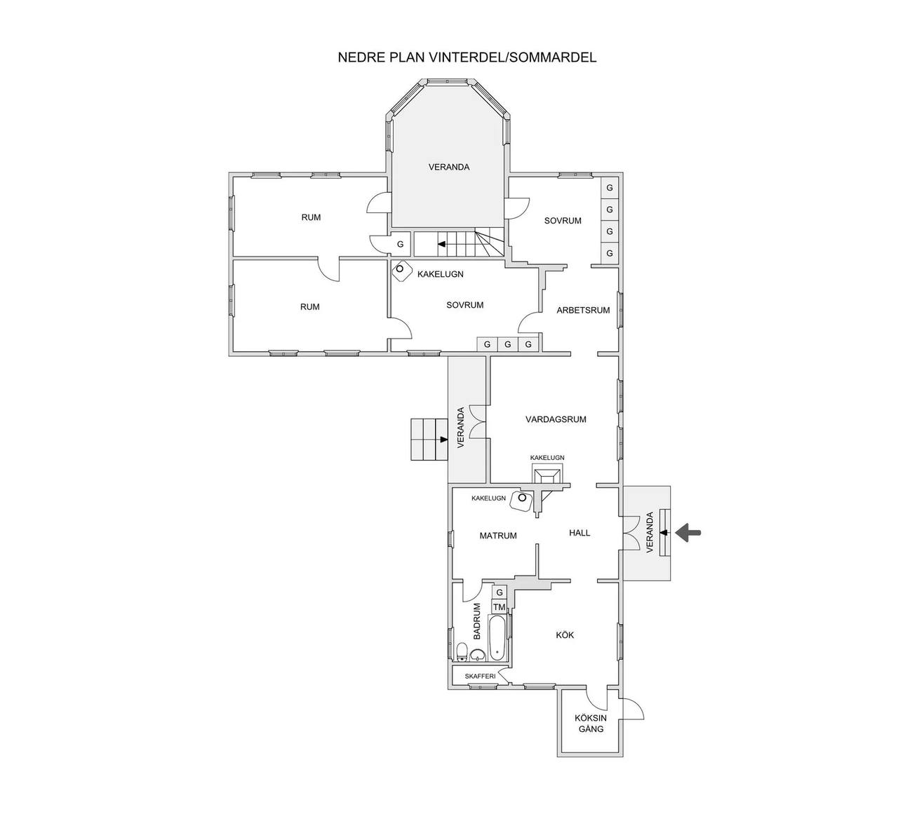 Floor plan for Karlslundsvägen 10
