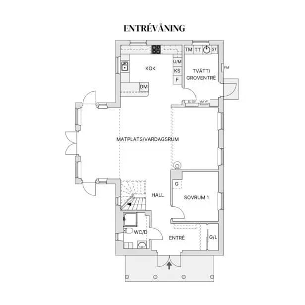 Floor plan for Greta Arwidssons gata 7