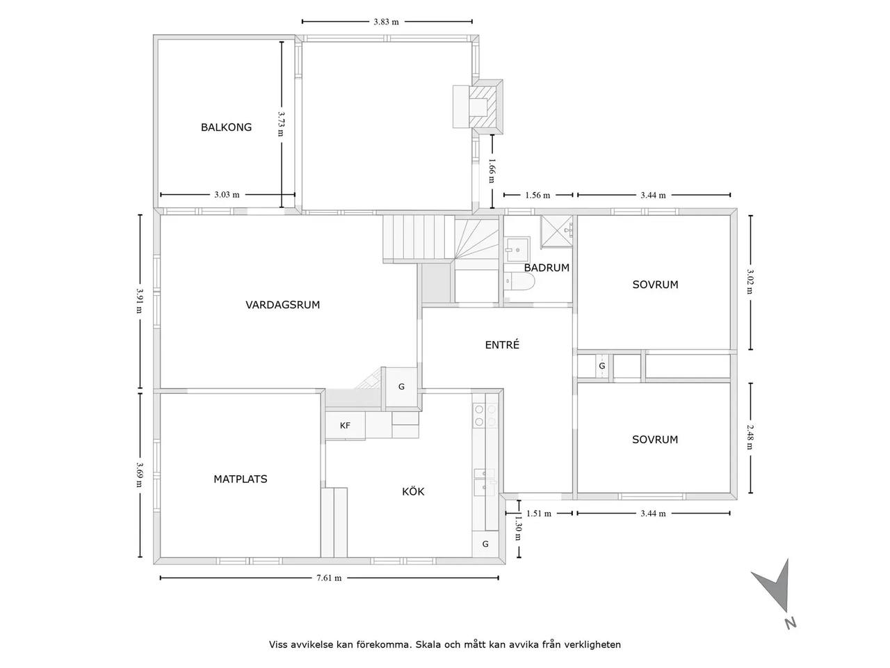 Planritning för Skredsviksvägen 39