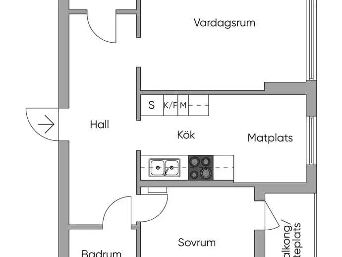 Planritning för Gränsvägen 11