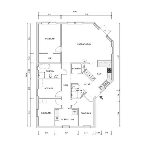 Floor plan for Hagaberg 321B