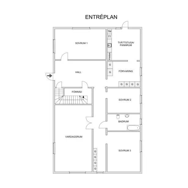 Planritning för Lövdalsvägen 60
