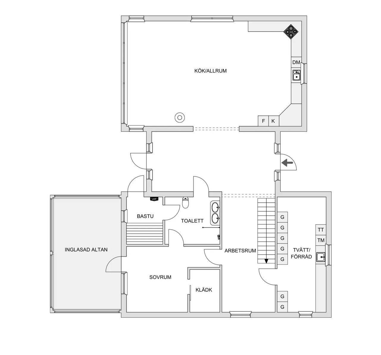 Floor plan for Kornhällan 574