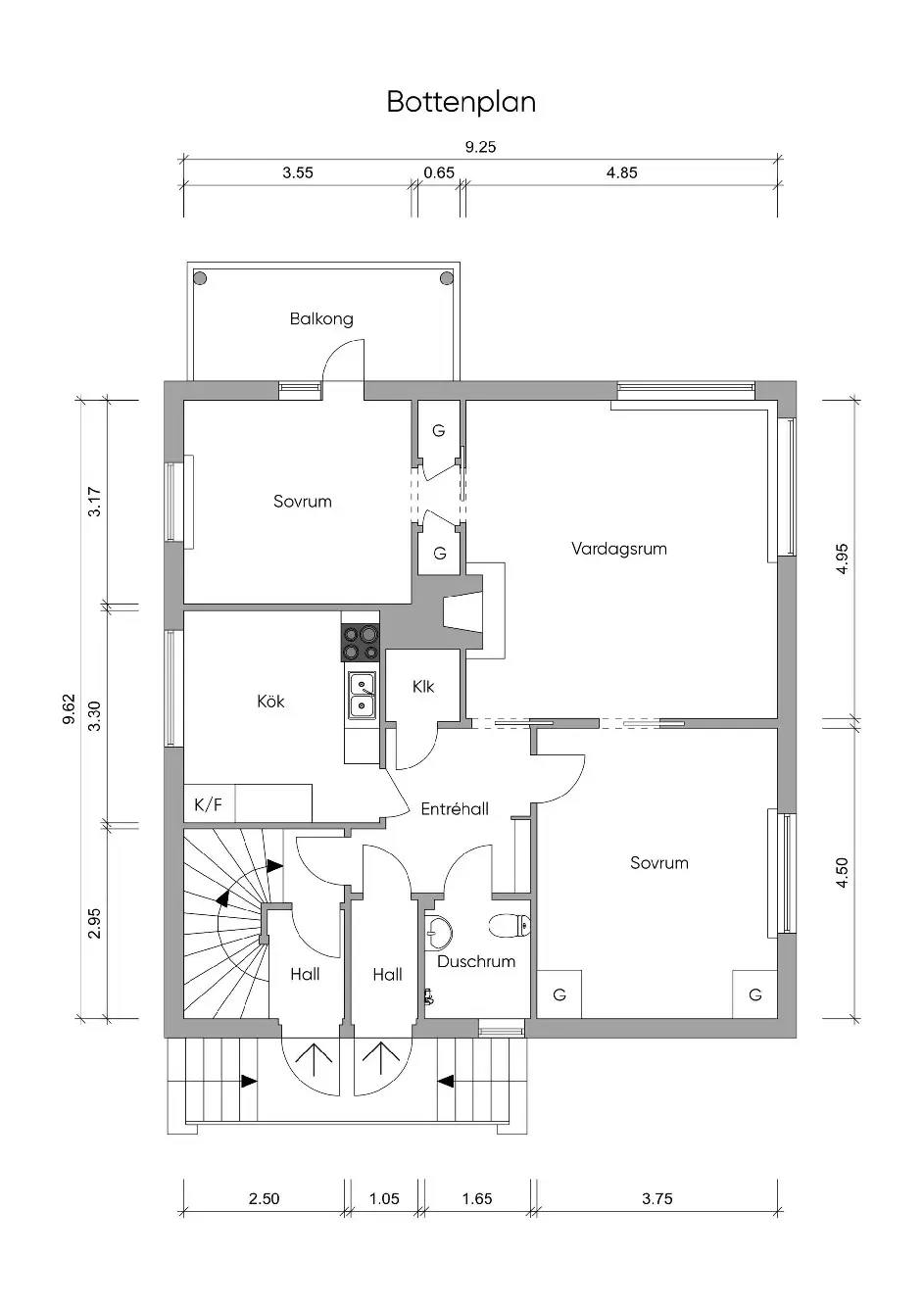 Floor plan for Karlstadsvägen 10A