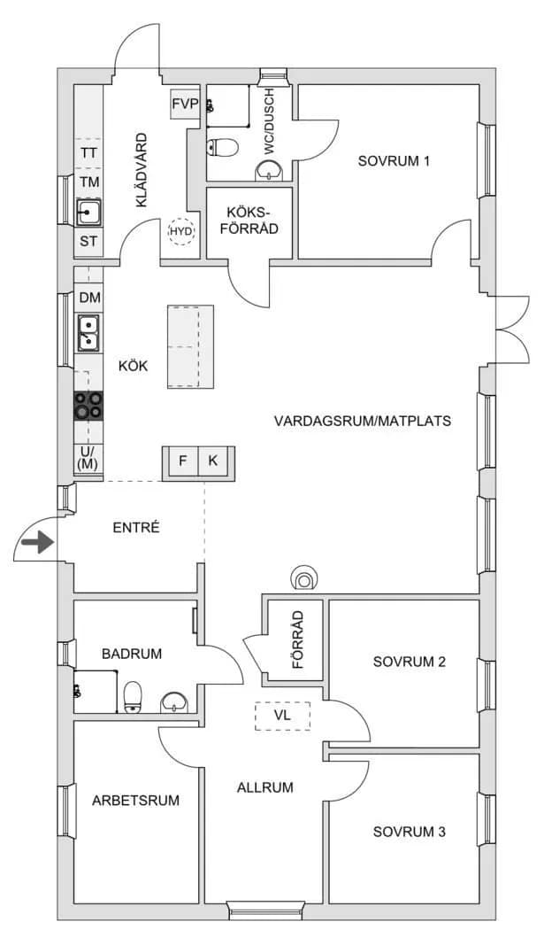 Planritning för Långsjöberg 9