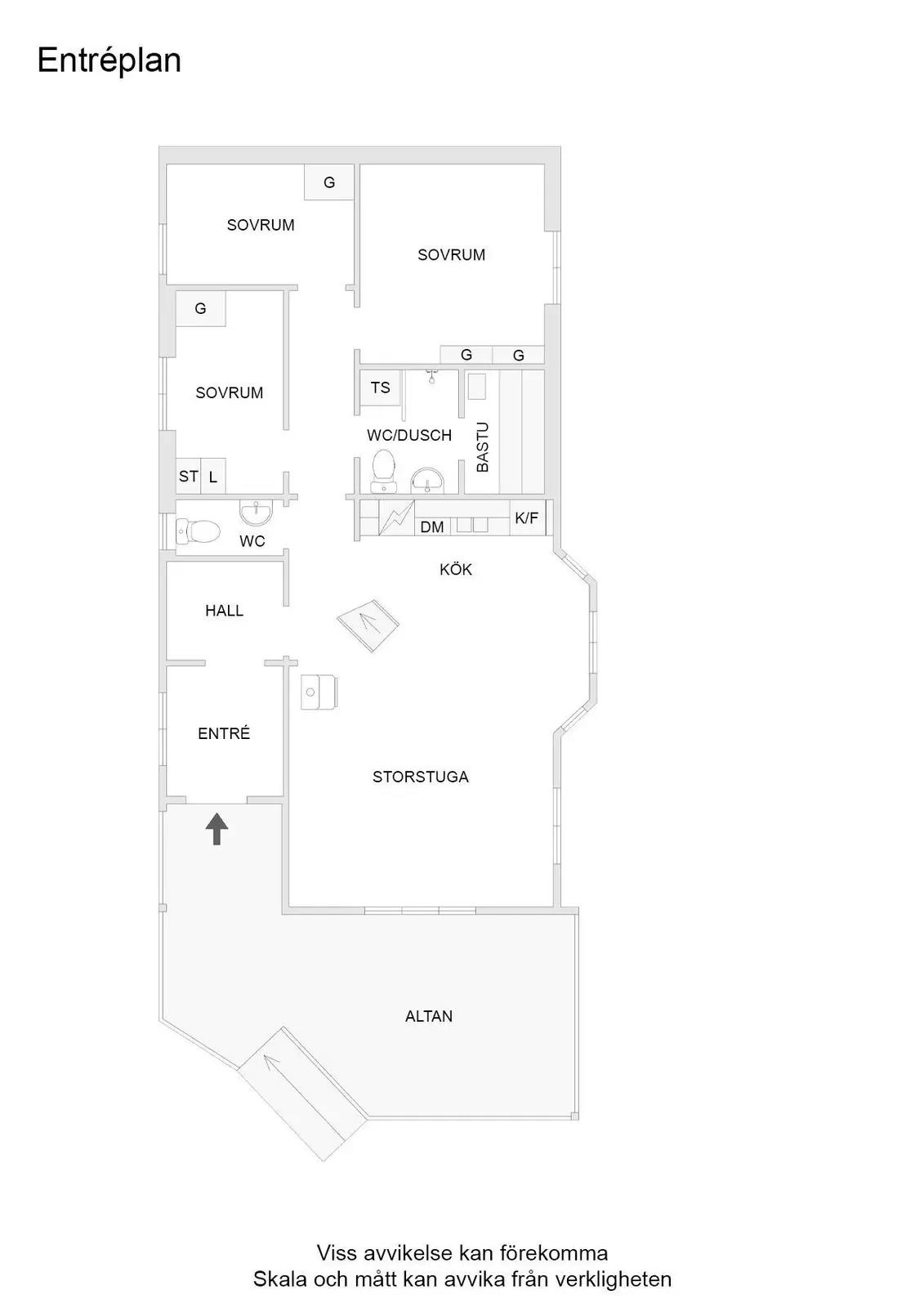 Floor plan for Kvarnbäcksvägen 20