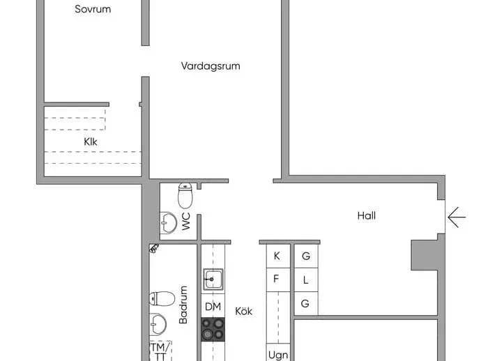 Planritning för Logdansvägen 38