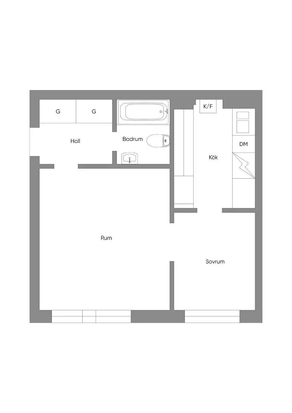 Floor plan for Lindhagensgatan 65