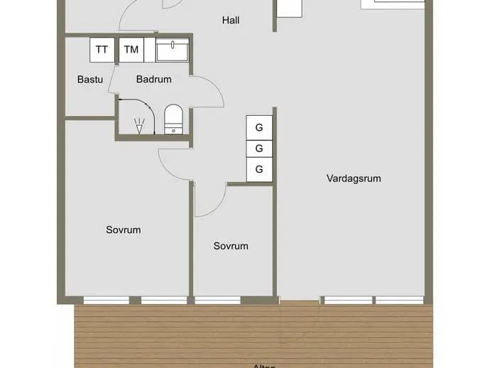 Planritning för Årekläppen 101B