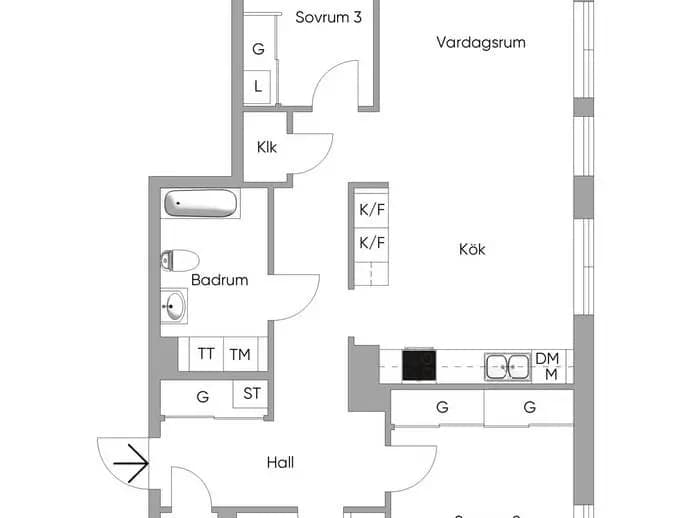 Planritning för Sågverksvägen 31