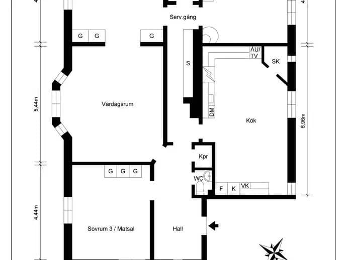 Planritning för Lektorsgatan 4