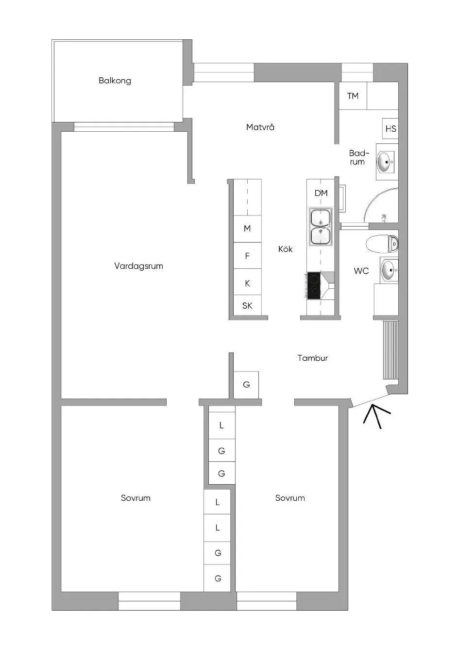 Floor plan for Lammevallsgatan 42A