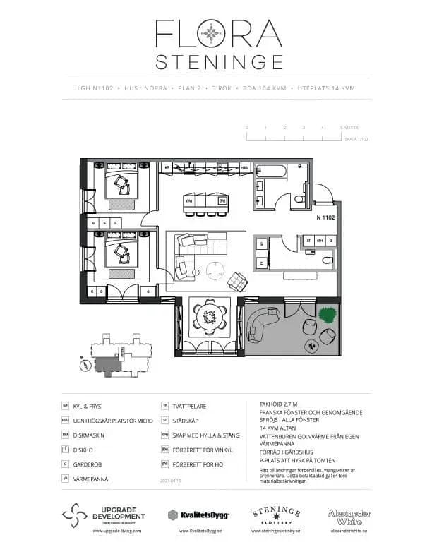 Floor plan for Lantbrukets väg 20