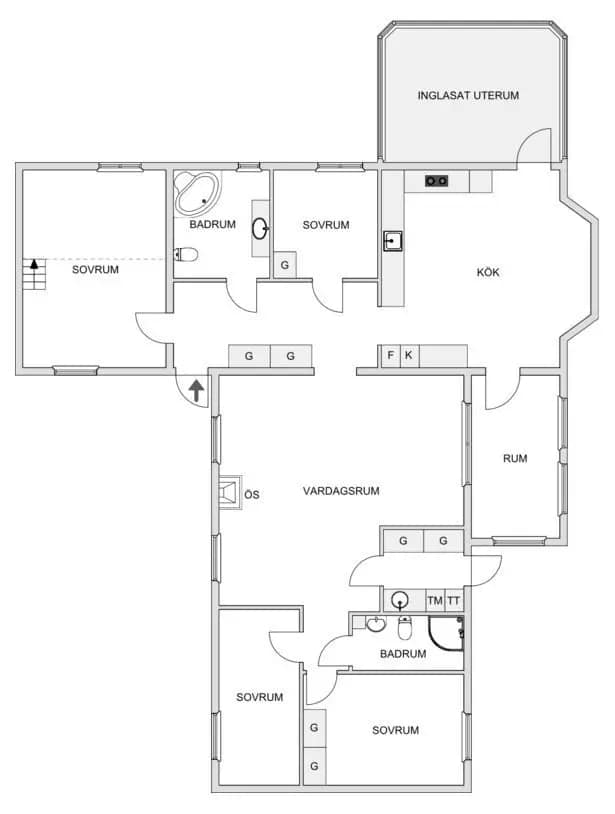Floor plan for Skattkärrsvägen 10