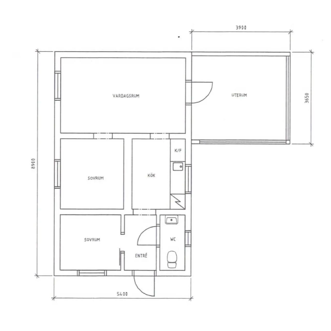 Planritning för Dalstigen 7