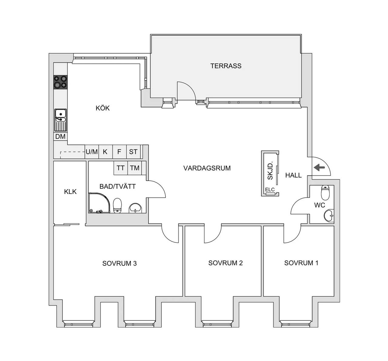 Floor plan for Stadsängsgatan 6