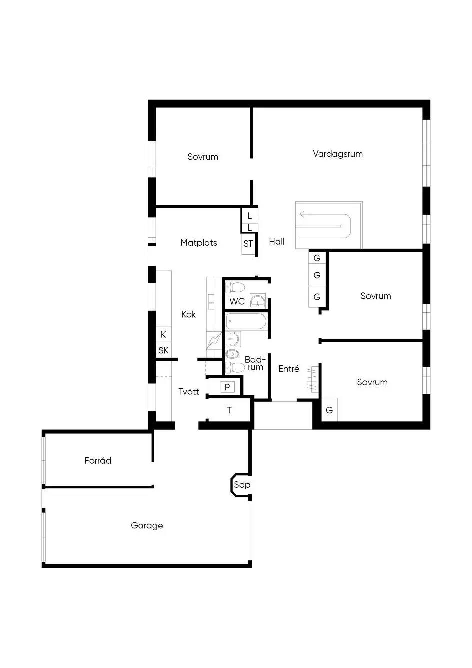 Floor plan for Vårgatan 24