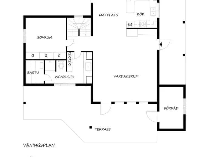 Floor plan for Landängsvägen 10