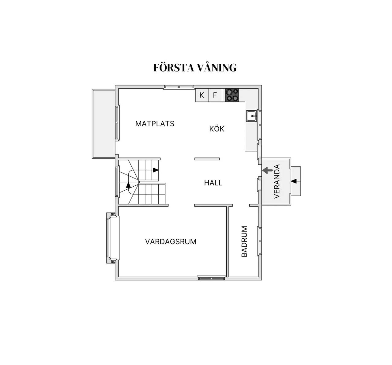 Floor plan for Götgatan 5