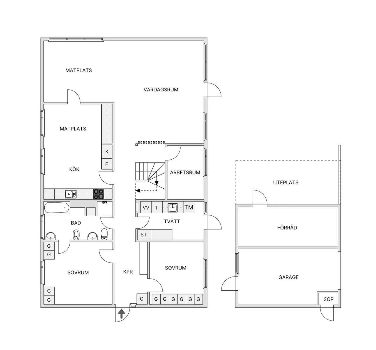 Floor plan for Ringvägen 4A