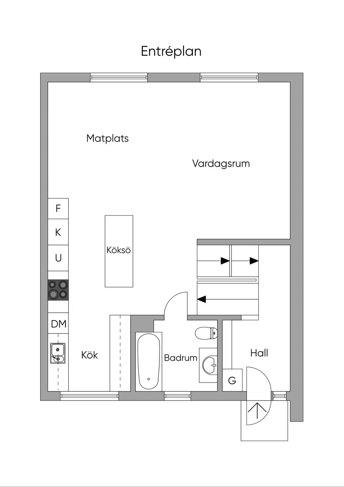 Floor plan for Eksätravägen 52