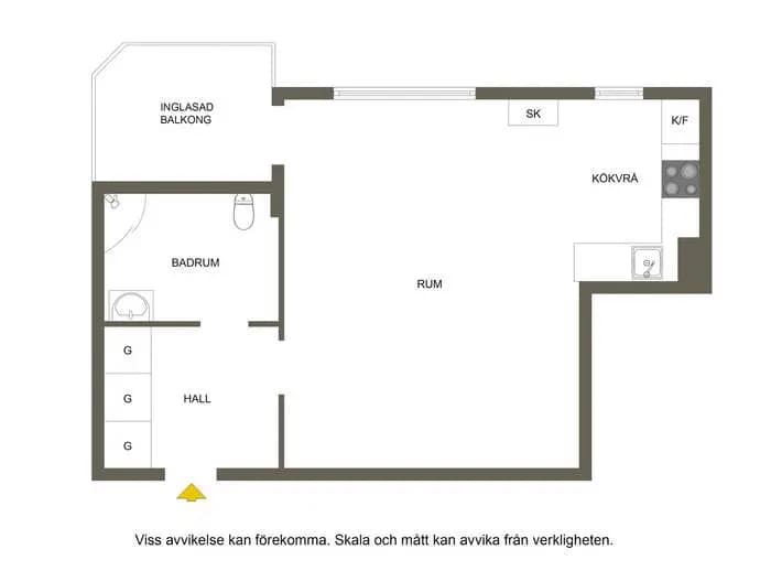 Floor plan for Kopparvägen 37