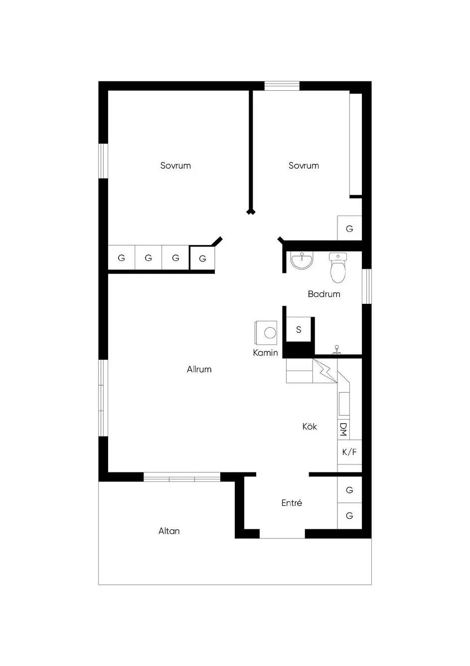 Floor plan for Strandvägen 112 - Stuga 36