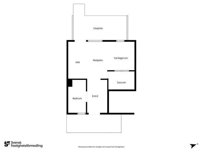 Floor plan for Erik Dahlbergs väg 27D
